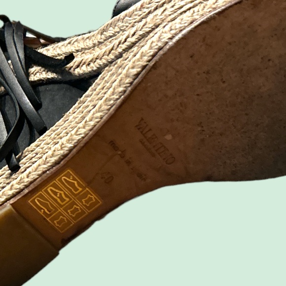 Valentino leather Fringe Wedge Espadrilles - Picture 7 of 7